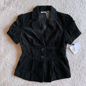 Halogen Button Up Top Black Small